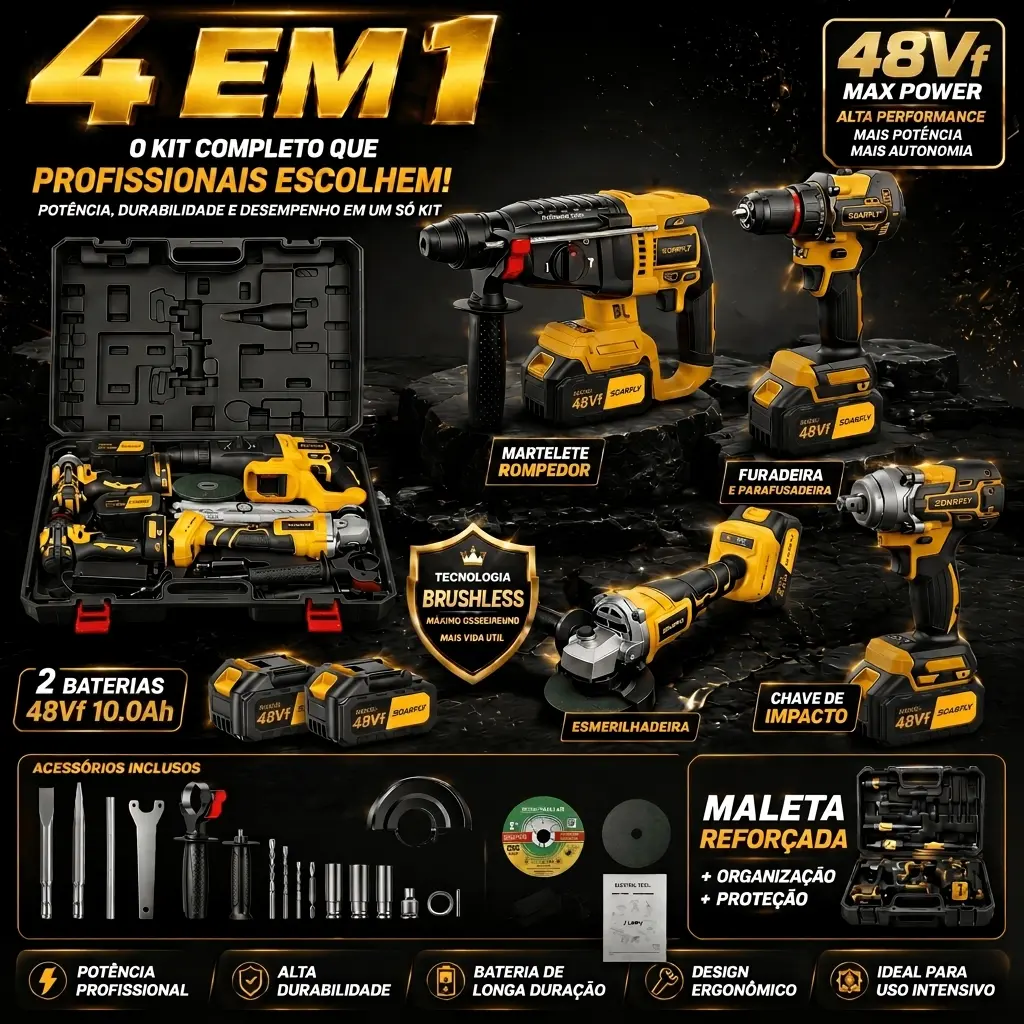 SOARFLY Kit Ferramentas 4 em 1 48Vf